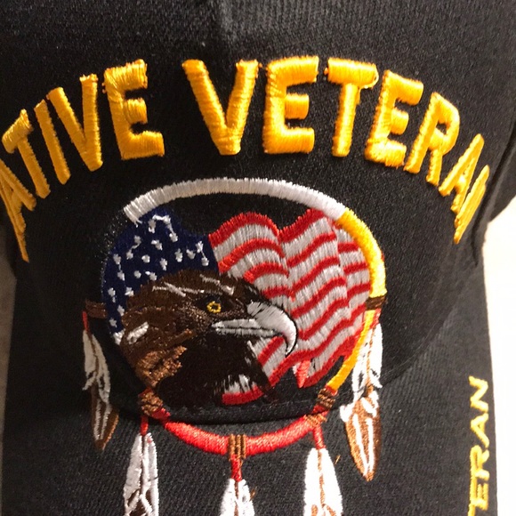 Native Veteran Cap, Black - Picture 2 of 6